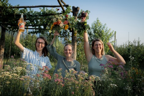 Cider, Blumen und Gemüse